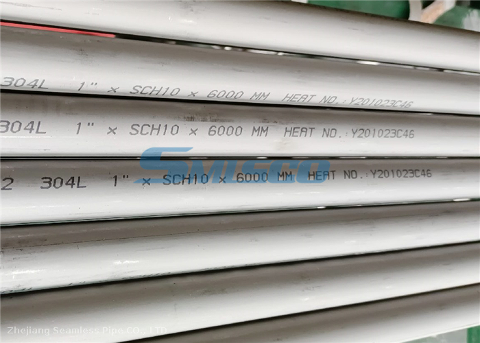 Tubulação sem emenda de aço inoxidável da resistência de corrosão de DN100 ASTM A312 304L/S30403 para Fluidline